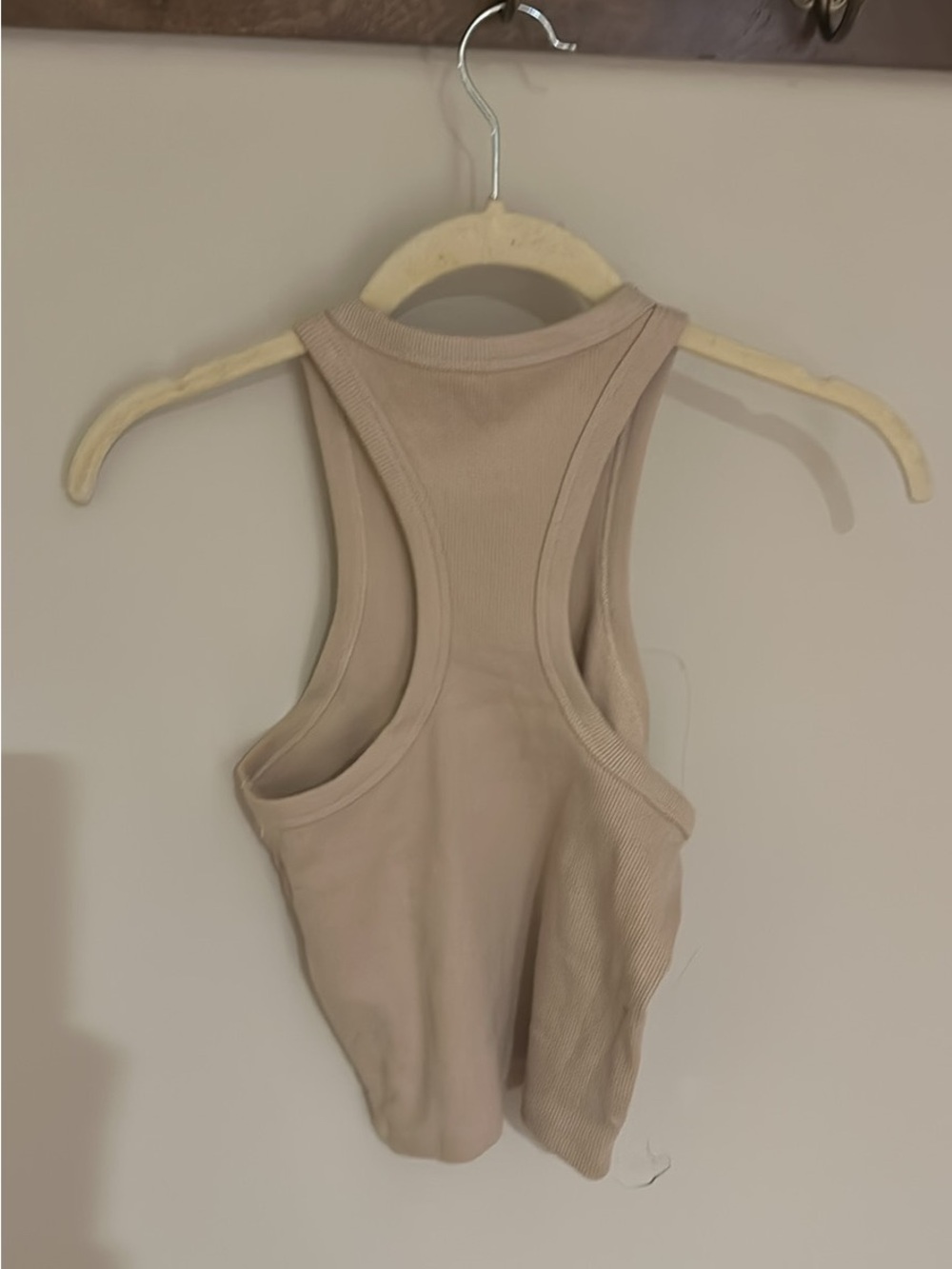Abercrombie & Fitch Beige Ribbed Racerback Tank - Picture 3 of 3